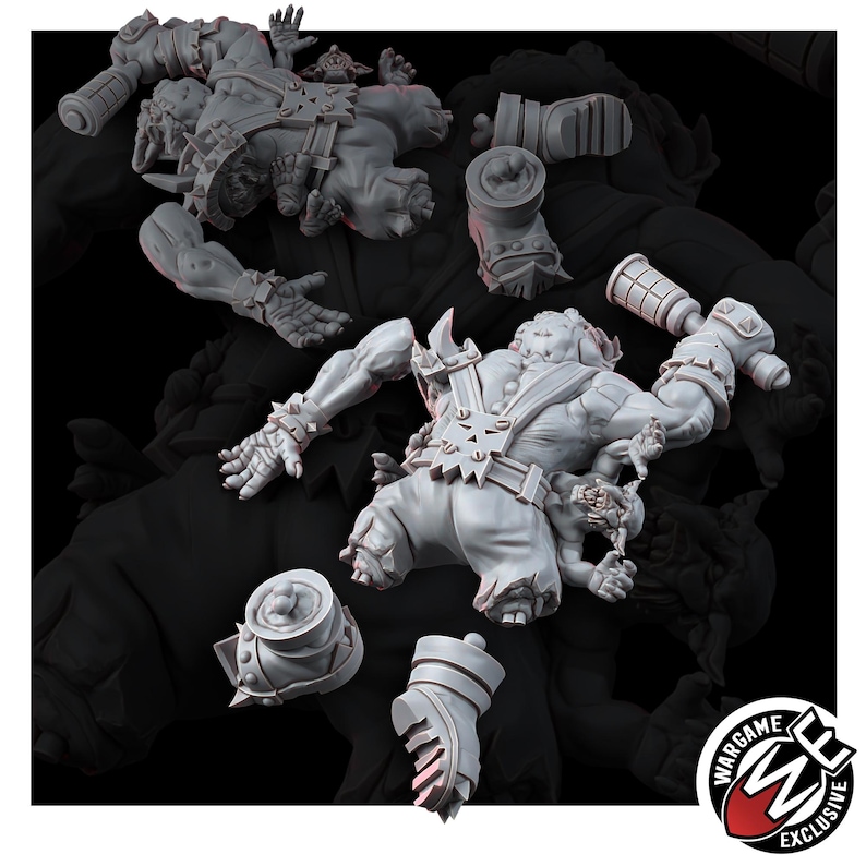 Ork Corpses Battlefield Set | 16k Resin Miniatures | 28 mm 32 mm Tabletop Wargaming | Ongeverfd afbeelding 6