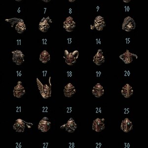 Sabuesos primigenios - Cabezas n.º 3 - Resina de 16k - GreyTide Studio - Lobos / Guerreros espaciales / Piezas / Juegos de mesa / Juegos de guerra / Grimdark imagen 3