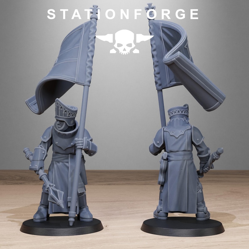 Königliche Garde-Vollstrecker | Station Forge 16k Resin-Miniaturen | 28 mm/32 mm Tabletop-Wargaming | Unbemalt Bild 6