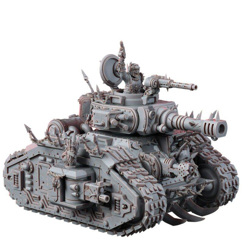 Chaos Degrader Battle Tank | 16k Resin Miniatures | 28mm 32mm Tabletop Wargaming | Unpainted image 5
