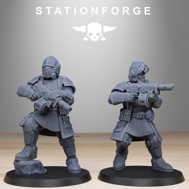Royalguard Patrol | Station Forge 16k Resin Miniatures | 28mm 32mm Tabletop Wargaming | Unpainted image 5