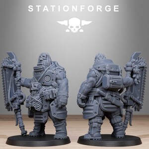 Barbares Techno Sauvages | Figurines en résine Station Forge 16k | 28 mm et 32 mm | Jeux de figurines | Non peintes image 3