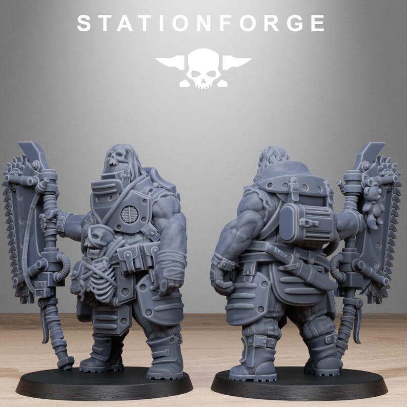Barbares Techno Sauvages | Figurines en résine Station Forge 16k | 28 mm et 32 mm | Jeux de figurines | Non peintes image 3