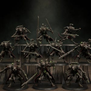 Raticus Curdsters | Station Forge 16k Resin-Miniaturen | 28 mm/32 mm Tabletop-Wargaming | Unbemalt Bild 1