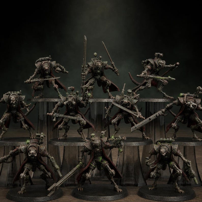 Raticus Curdsters | Station Forge 16k Resin-Miniaturen | 28 mm/32 mm Tabletop-Wargaming | Unbemalt Bild 1