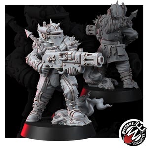 Chaos Renegades Of Pain Killers Team | 16k Resin Miniatures | 28mm Wargaming Unpainted image 5