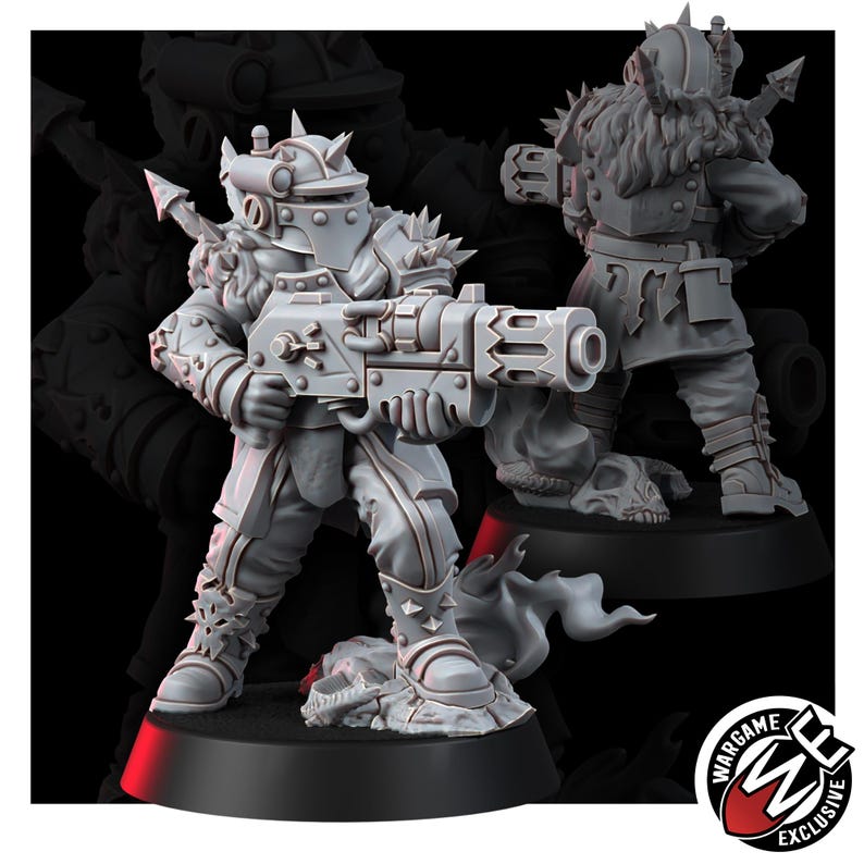 Chaos Renegades Of Pain Killers Team | 16k Resin Miniatures | 28mm Wargaming Unpainted image 5