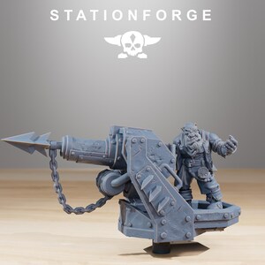 Orks Orkaz Death Mountain | Station Forge 16k Resin-Miniaturen | 28 mm 32 mm Tabletop-Wargaming | Unbemalt Bild 7