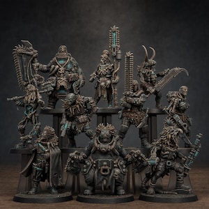 Barbares Techno Sauvages | Figurines en résine Station Forge 16k | 28 mm et 32 mm | Jeux de figurines | Non peintes image 1