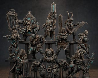 Techno Savage Barbarians | Station Forge 16k Resin Miniatures | 28mm 32mm Tabletop Wargaming | Unpainted