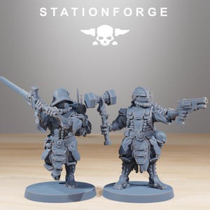 Frontliners Infantry | Station Forge 16k Resin Miniatures | 28mm 32mm Tabletop Wargaming | Unpainted image 4