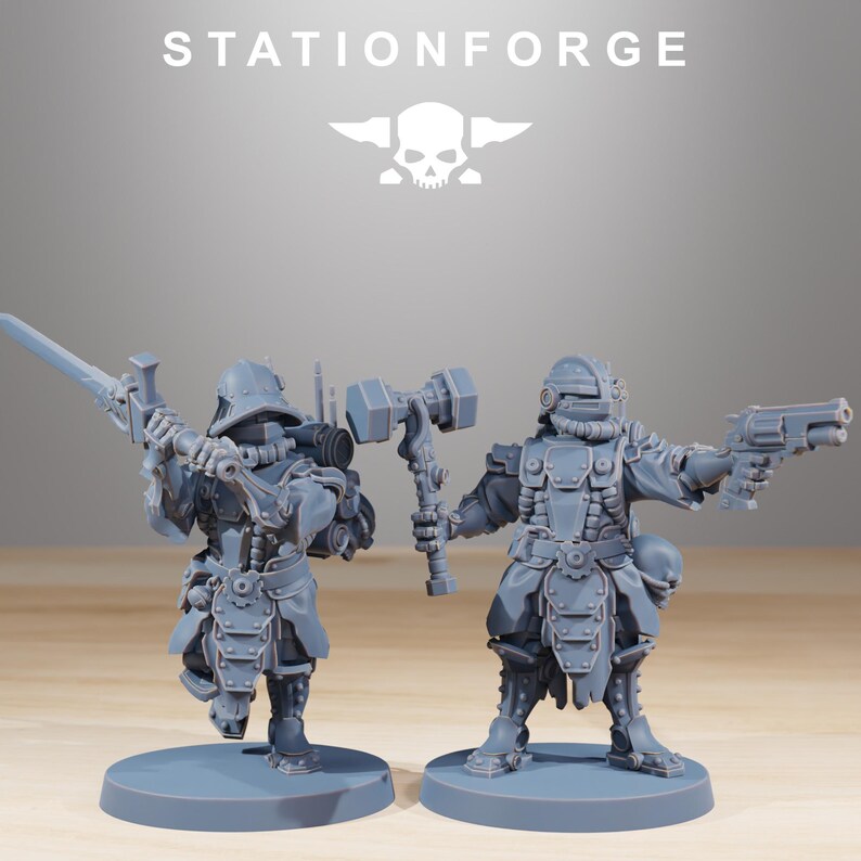 Frontliners Infantry | Station Forge 16k Resin Miniatures | 28mm 32mm Tabletop Wargaming | Unpainted image 4