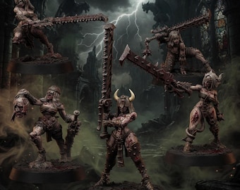 Sisters In Heresy Repentium Squad T2 | 16k Resin Miniatures | 28mm 32mm Tabletop Wargaming | Unpainted