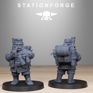 GrimGuard Skulldart Trappers | Station Forge 16k Resin-Miniaturen | 28 mm/32 mm Tabletop-Wargaming | Unbemalt Bild 8
