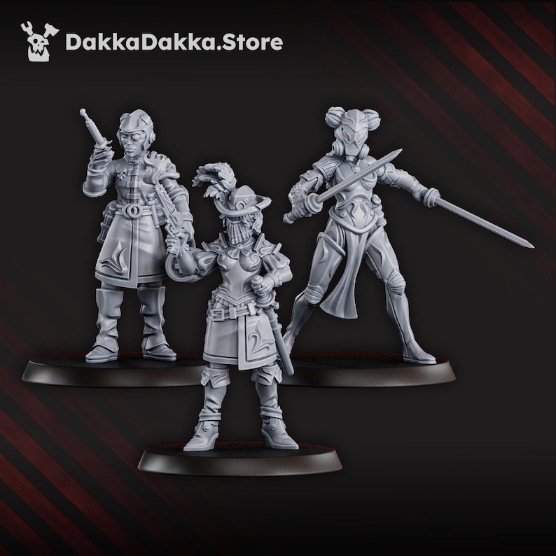 The Dashing Nebula Syndicate | 16k Resin Miniatures | 28mm 32mm Tabletop Wargaming | Unpainted image 4