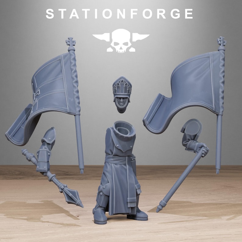 Königliche Garde-Vollstrecker | Station Forge 16k Resin-Miniaturen | 28 mm/32 mm Tabletop-Wargaming | Unbemalt Bild 3