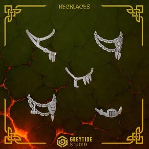 Anvil Wardens - Necklaces - 16k Resin - GreyTide Studio - Drakes / Space Warriors / Bitz / Tabletop / Wargaming / Grimdark image 2