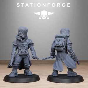GRIM GUARD ROYALS | Station Forge 16k Resin Miniatures | 28mm 32mm Tabletop Wargaming | Unpainted image 9