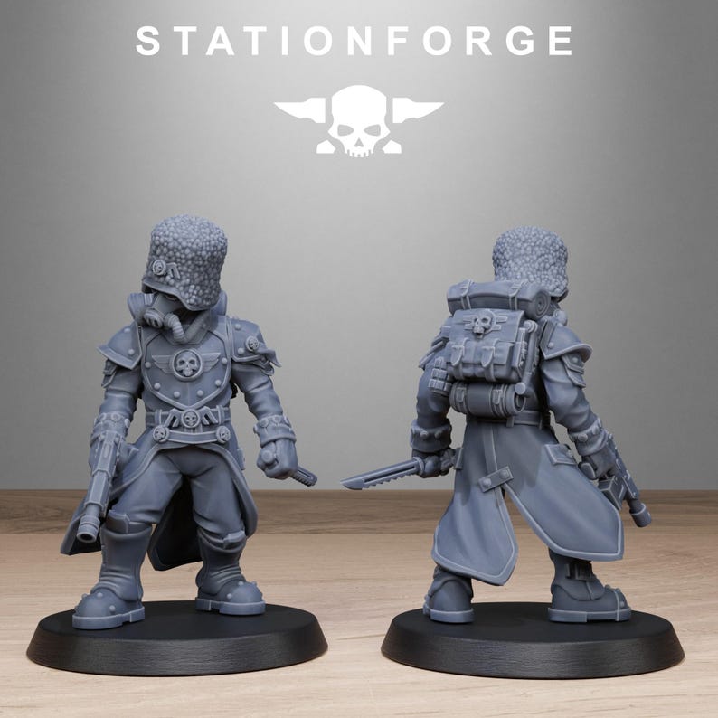 GRIM GUARD ROYALS | Station Forge 16k Resin Miniatures | 28mm 32mm Tabletop Wargaming | Unpainted image 9