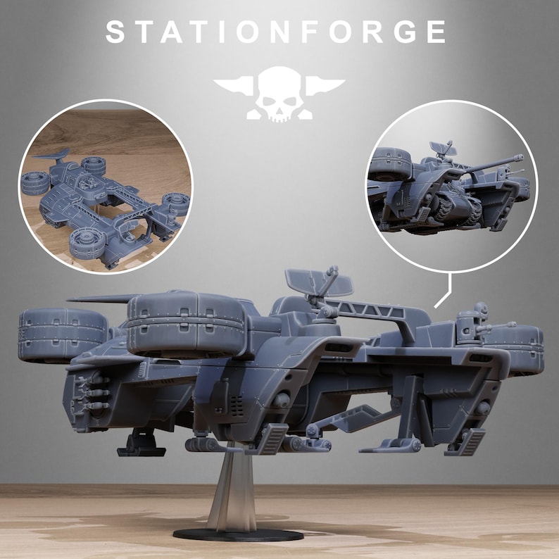 Freeguard Skycrane | Station Forge 16k Resin Miniatures | 28mm 32mm Tabletop Wargaming | Unpainted image 2