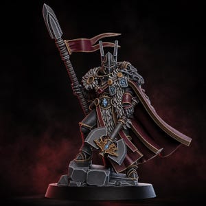 Tribe Warmaster Elza | 16k Resin Miniatures | 28mm 32mm Tabletop Wargaming | Unpainted image 1