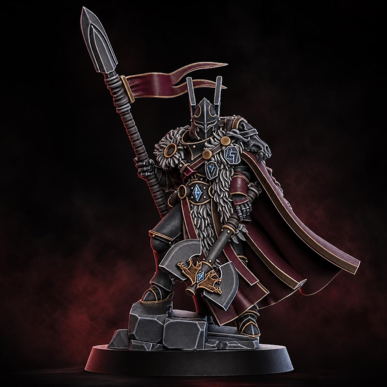 Tribe Warmaster Elza | 16k Resin Miniatures | 28mm 32mm Tabletop Wargaming | Unpainted image 1