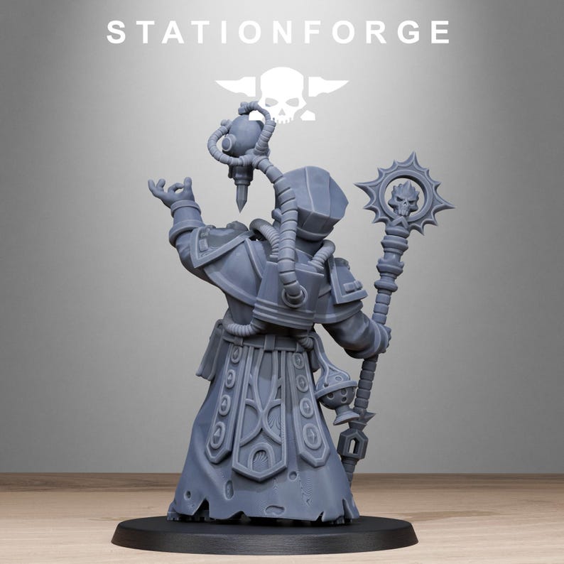 Sacerdote vodalita / forja de estación, miniaturas de resina 16k / 28 mm 32 mm, juegos de guerra de mesa / sin pintar imagen 5