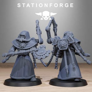 Grimguard Tech Engineers | Station Forge 16k Resin Miniatures | 28mm 32mm Tabletop Wargaming | Unpainted image 8