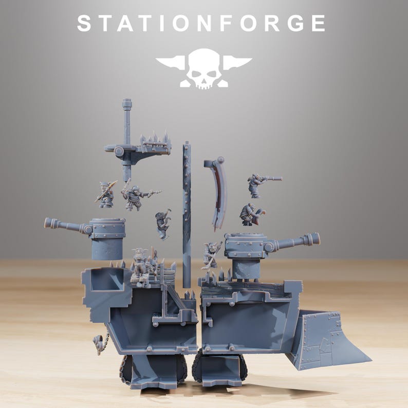 Gobs Short Pearl Battle Ship | Station Forge 16K Resin Miniature (28mm/32mm Scale) image 6