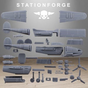 Grimguard Vulture Plane | Station Forge 16k Resin Miniatures | 28 mm 32 mm Tabletop Wargaming | Unbemalt Bild 9