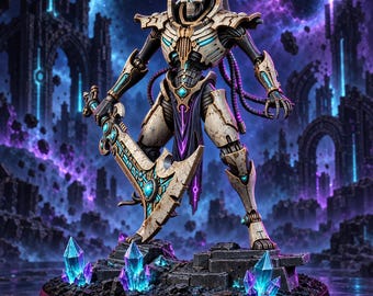 Necrocyborg Void Colossus | 16k Resin Miniatures | 28 mm 32 mm Tabletop Wargaming | Ongeverfd