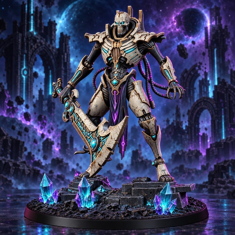 Nekrocyborg-Leerenkoloss | 16k Resin-Miniaturen | 28 mm/32 mm Tabletop-Wargaming | Unbemalt Bild 1