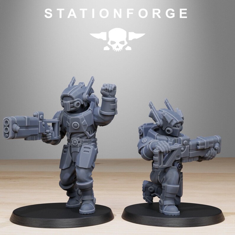 Tarion Assault Unit | Station Forge 16k Resin Miniatures | 28 mm 32 mm Tabletop Wargaming | Ongeverfd afbeelding 7