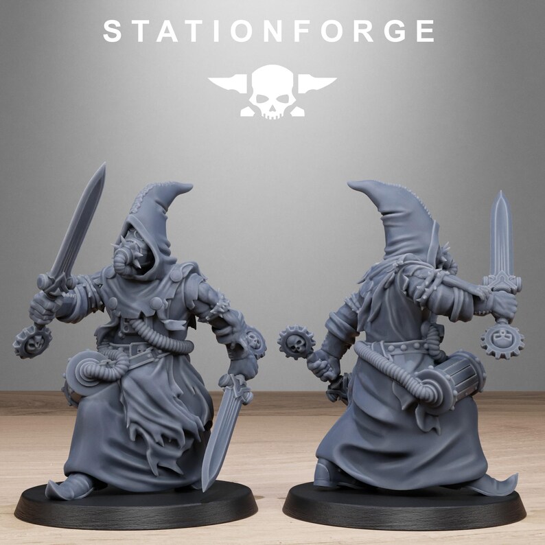 Místicos Carroñeros / Station Forge 16k Miniaturas de Resina / 28 mm 32 mm Juegos de Guerra de Mesa / Sin Pintar imagen 6