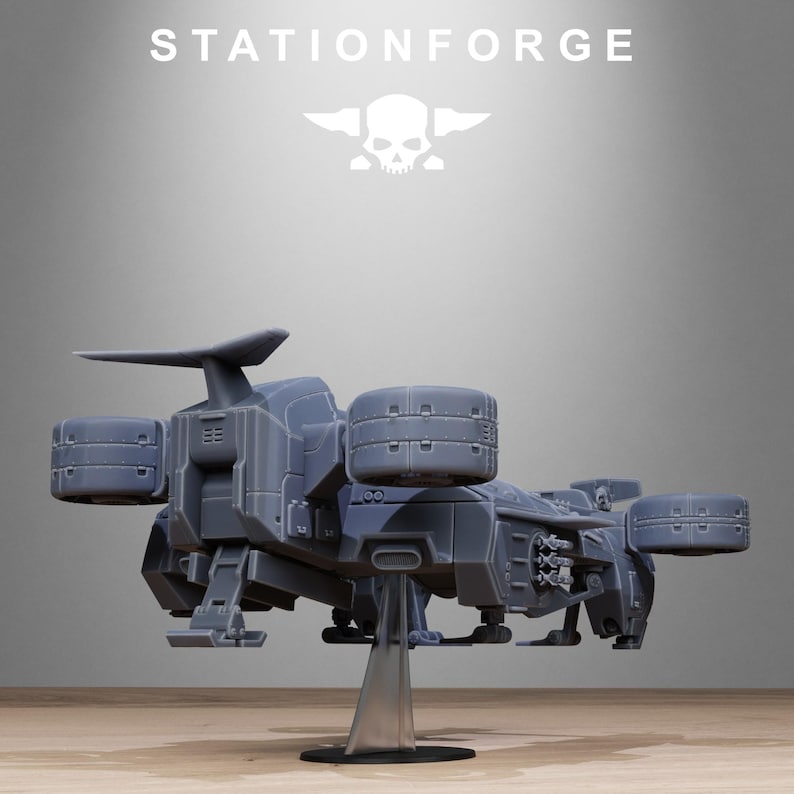 Freeguard Skycrane | Station Forge 16k Resin Miniatures | 28mm 32mm Tabletop Wargaming | Unpainted image 6