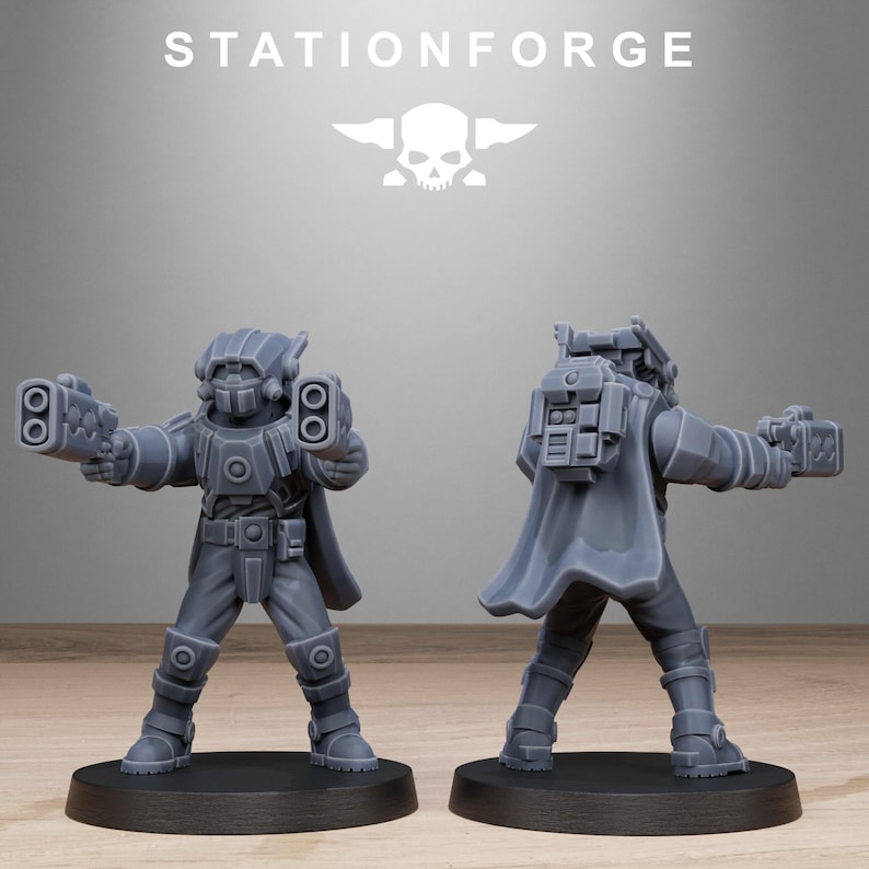 Pistoleiros Tarion | Miniaturas de resina Station Forge 16k | Jogos de guerra de mesa 28 mm e 32 mm | Sem pintura imagem 4