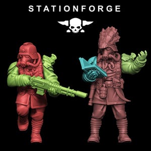 Grimguard Xenarid Hunters | Station Forge 16k Resin Miniatures | 28 mm 32 mm Tabletop Wargaming | Ongeverfd afbeelding 8