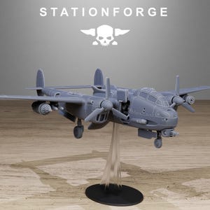 Grimguard Vulture Plane | Station Forge 16k Resin Miniatures | 28 mm 32 mm Tabletop Wargaming | Unbemalt Bild 3