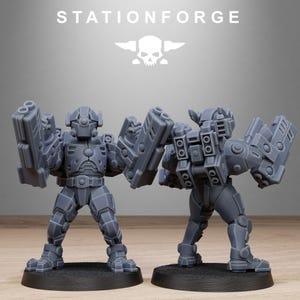 Miniaturas de resina Tarion con blindaje pesado / Station Forge 16k / 28 mm 32 mm para juegos de mesa / sin pintar imagen 5