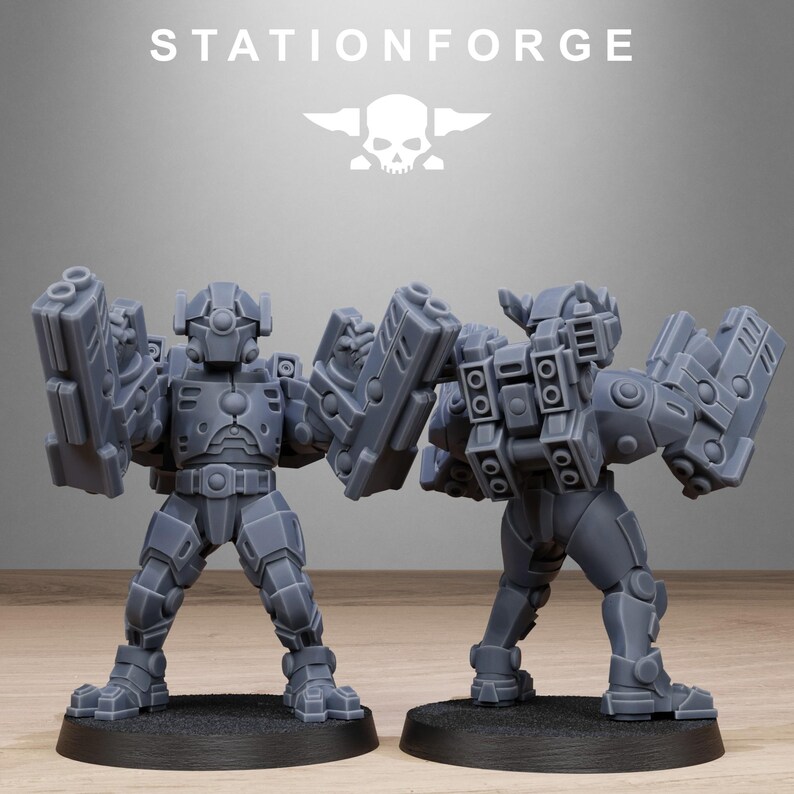 Miniaturas de resina Tarion con blindaje pesado / Station Forge 16k / 28 mm 32 mm para juegos de mesa / sin pintar imagen 5