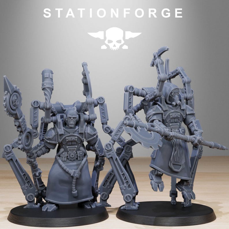 Scavenger Octapods / Miniature in resina 16k di Station Forge / 28 mm 32 mm per wargame da tavolo / Non dipinte immagine 6
