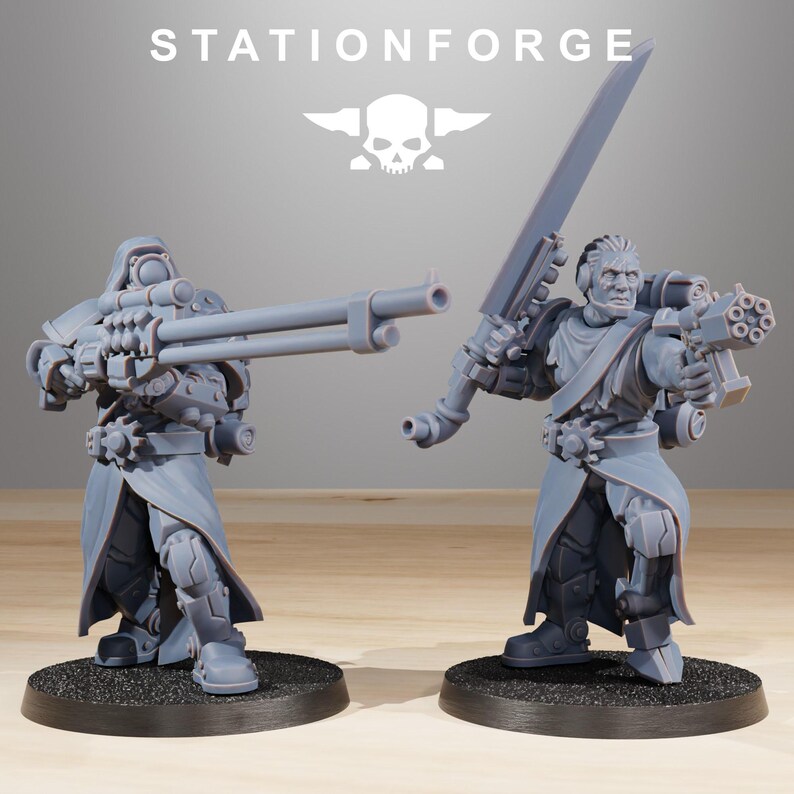 Scavenger Infantry Builder Kit | Station Forge 16k Resin Miniatures | 28mm 32mm Tabletop Wargaming | Unpainted image 6