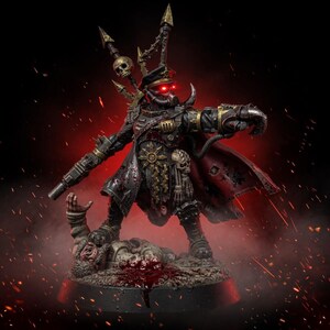 Chaos Renegades Of Pain General | 16k Resin Miniatures | 28mm 32mm Tabletop Wargaming | Unpainted image 1
