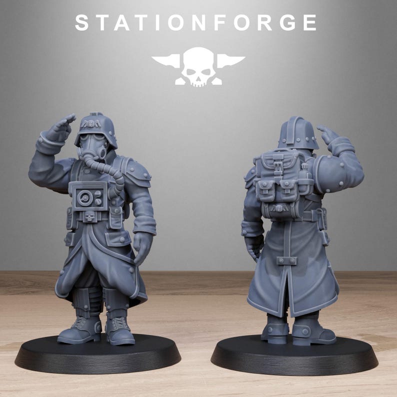 Grimguard Vigils | Station Forge 16k Resin Miniatures | 28mm 32mm Tabletop Wargaming | Unpainted image 10