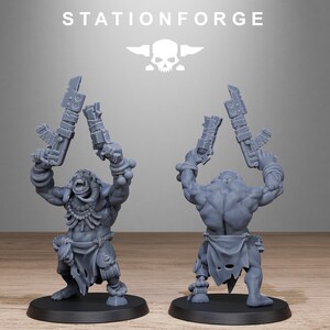 Infantería tribal Orkaz de Orkos / Miniaturas de resina Station Forge 16k / 28 mm 32 mm para juegos de guerra de mesa / Sin pintar imagen 6