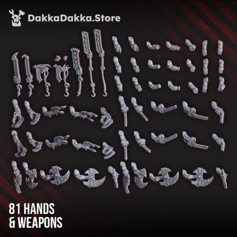 Cursed Bone Shredders Squad – 16K Resin Miniatures (28mm 32mm Wargaming) image 4