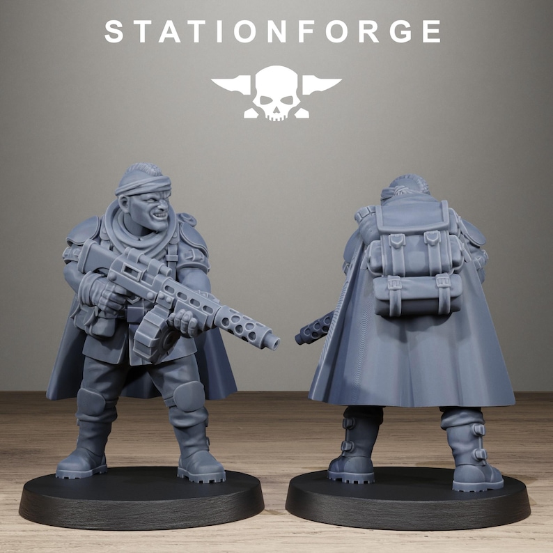 Fanteria d'assedio Freeguard / Miniature in resina 16k Station Forge / 28 mm 32 mm Wargaming da tavolo / Non dipinte immagine 9