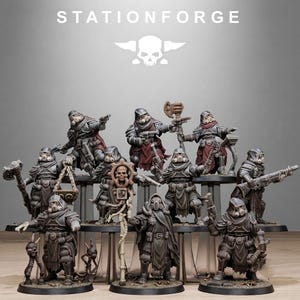 Miniaturas de magos de Scavenger Tech / Station Forge 16K Resin Wargaming (escala 28 mm/32 mm) imagen 1