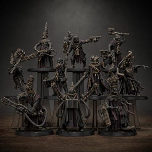 Grimcorp Firers | Station Forge 16k Resin Miniatures | 28mm 32mm Tabletop Wargaming | Unpainted image 1
