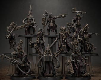 Grimcorp Firers | Station Forge 16k Resin Miniatures | 28 mm 32 mm Tabletop Wargaming | Ongeverfd